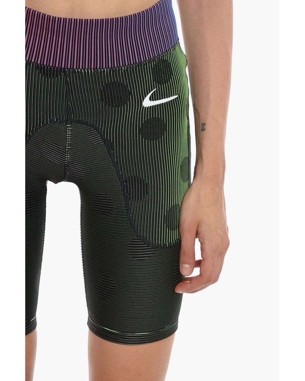 Off-White c/o Virgil Abloh Black X Nike Striped Biker Shorts