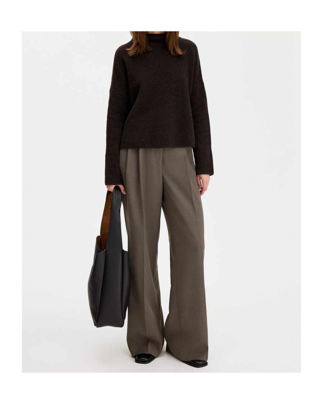 Filippa K Black Mika High Neck Sweater