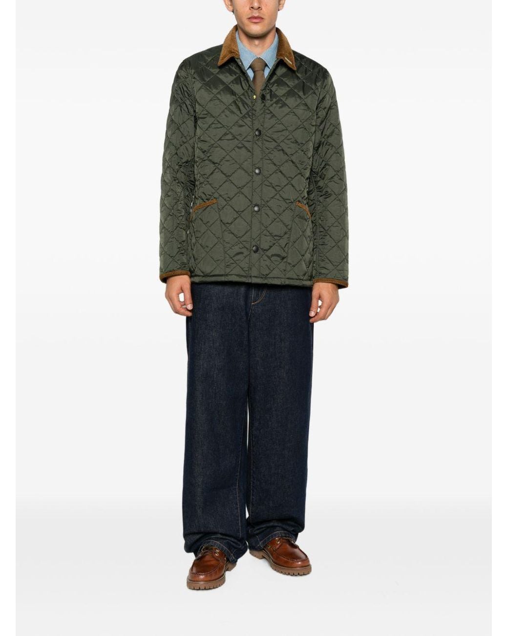 Barbour Green Quilted Jacket for men