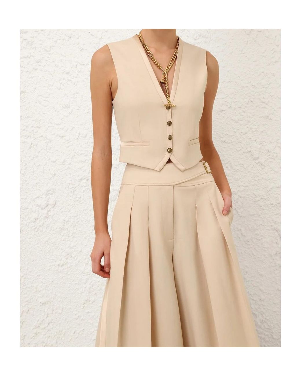 Zimmermann Natural V-Neck Vest