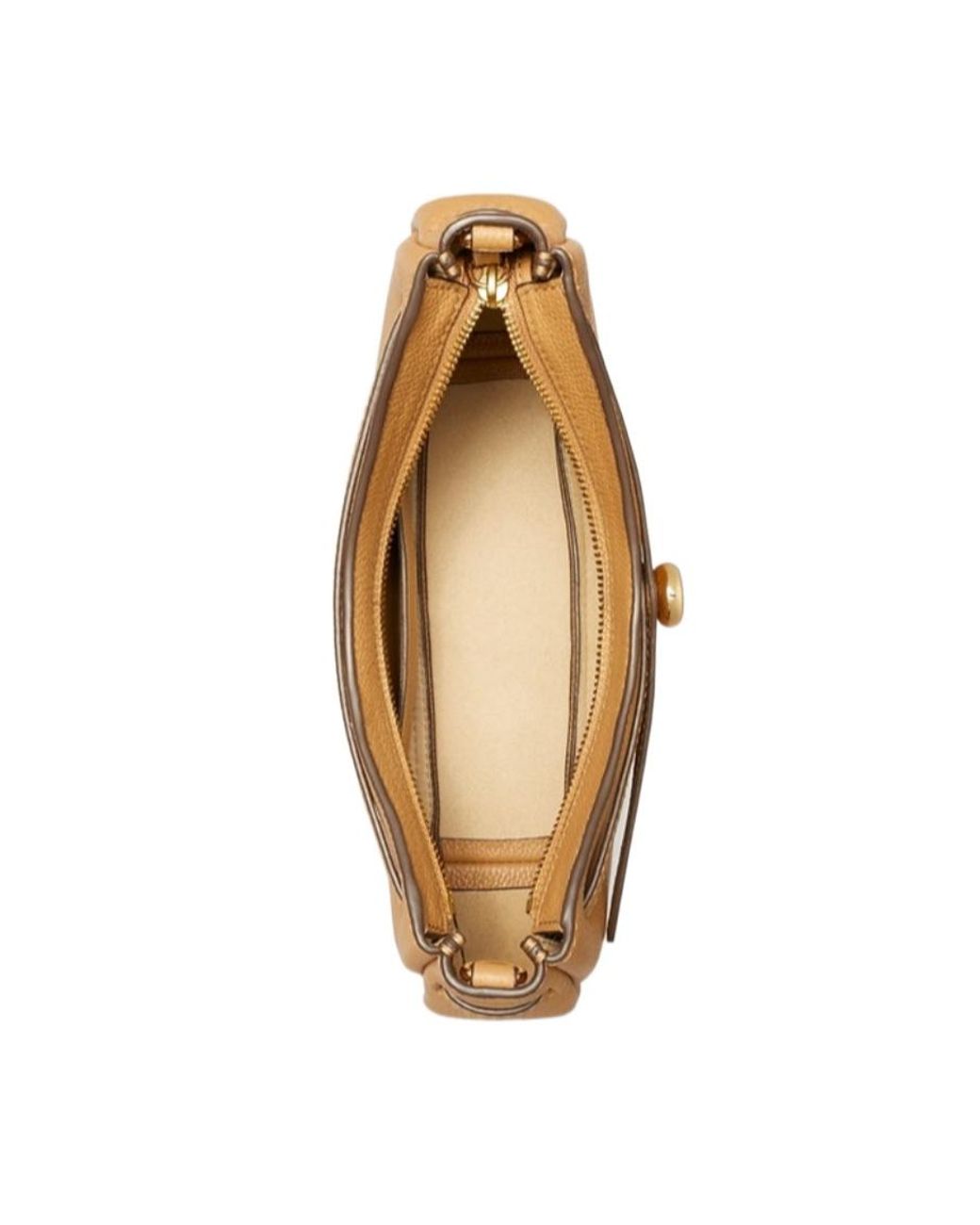 Tory Burch Natural Romy Zip Top Crossbody