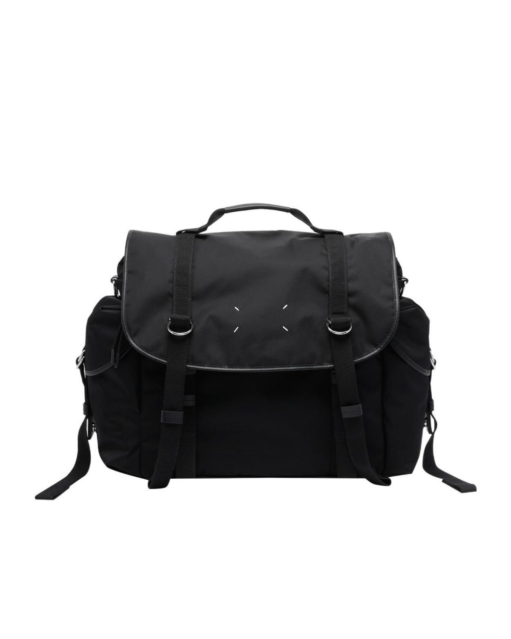 Maison Margiela Black Four-Stitch Backpack for men
