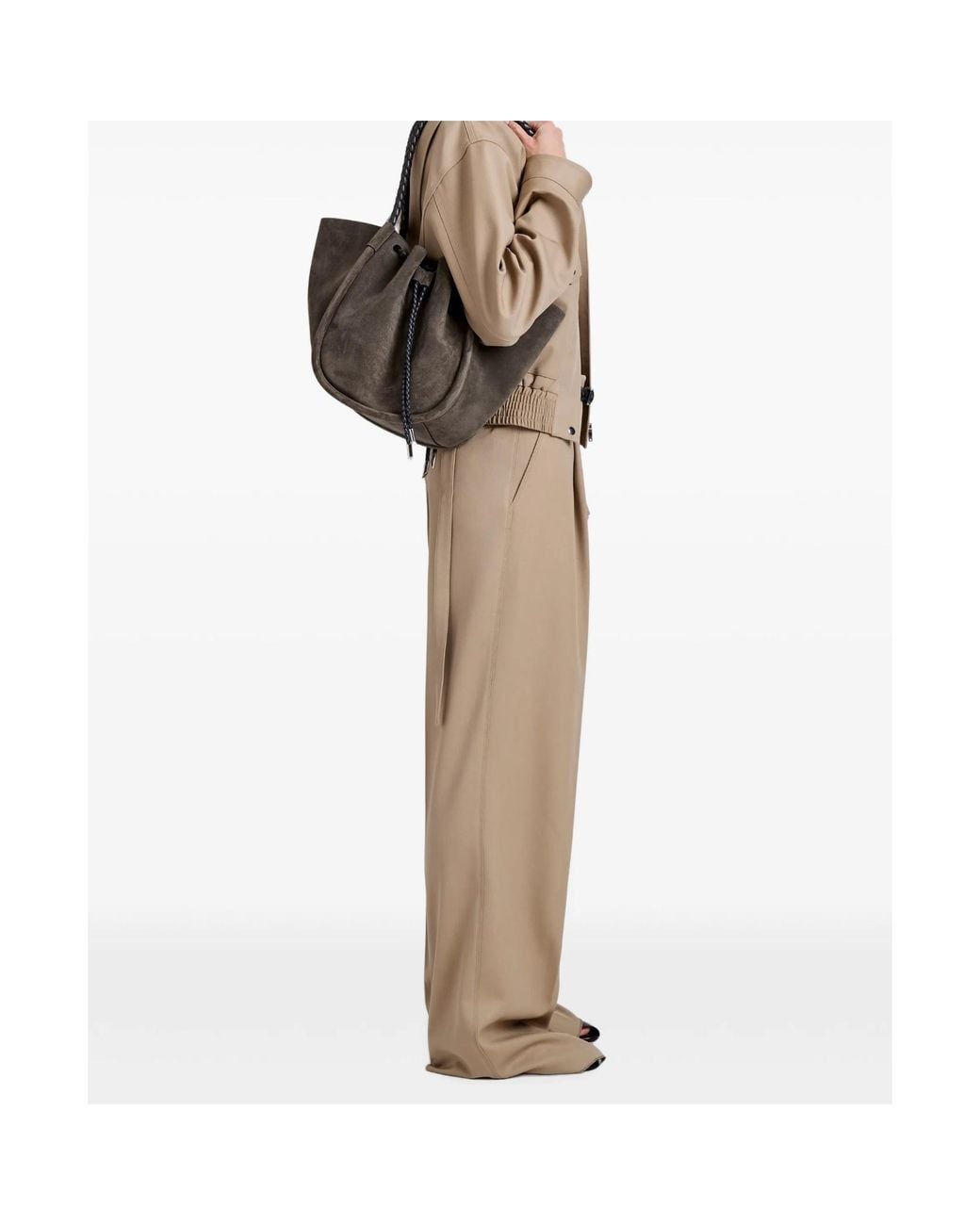 Proenza Schouler Brown Large Ruched Tote
