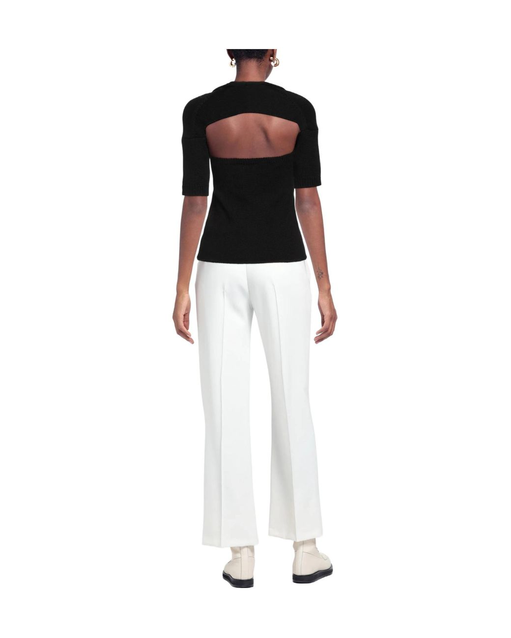 Chloé Black Crewneck Knit Top