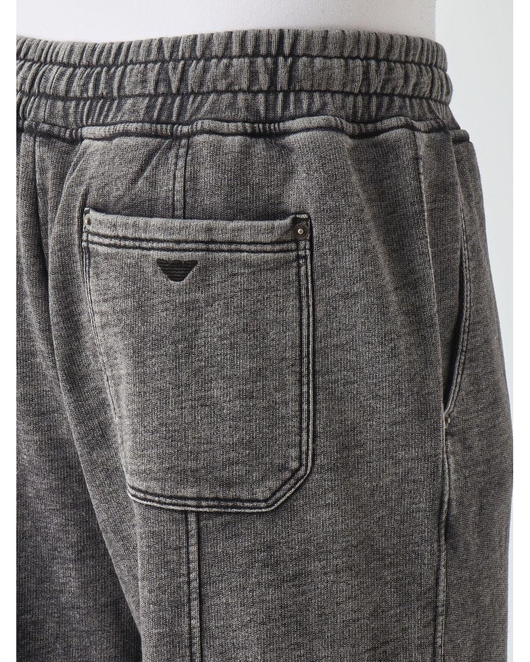 Emporio Armani Gray Elasticated-Waistband Track Pants for men