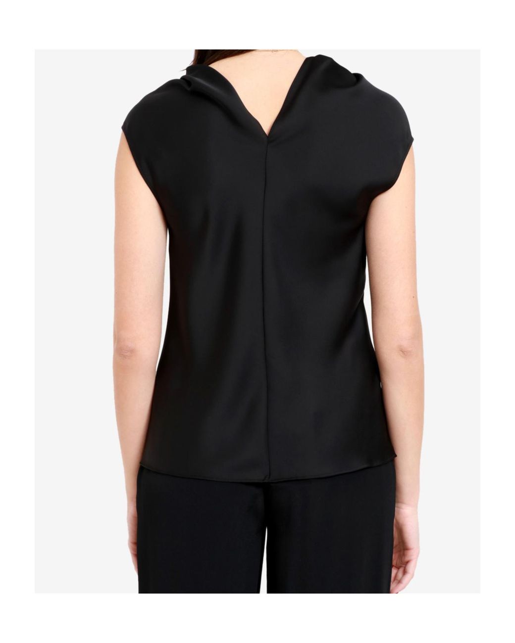Philosophy Di Lorenzo Serafini Black Drape Front Blouse