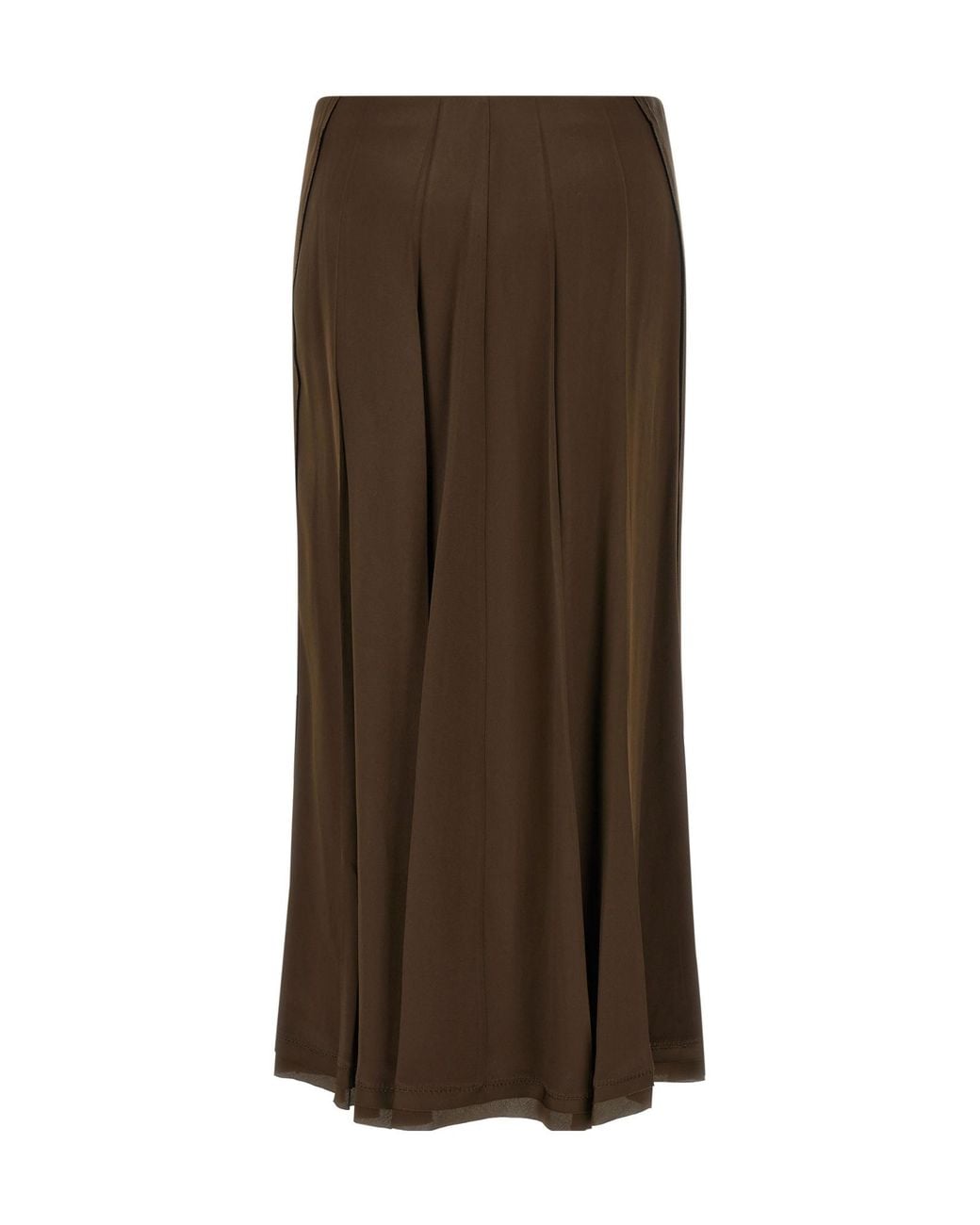Vince Brown Pleated Skirt