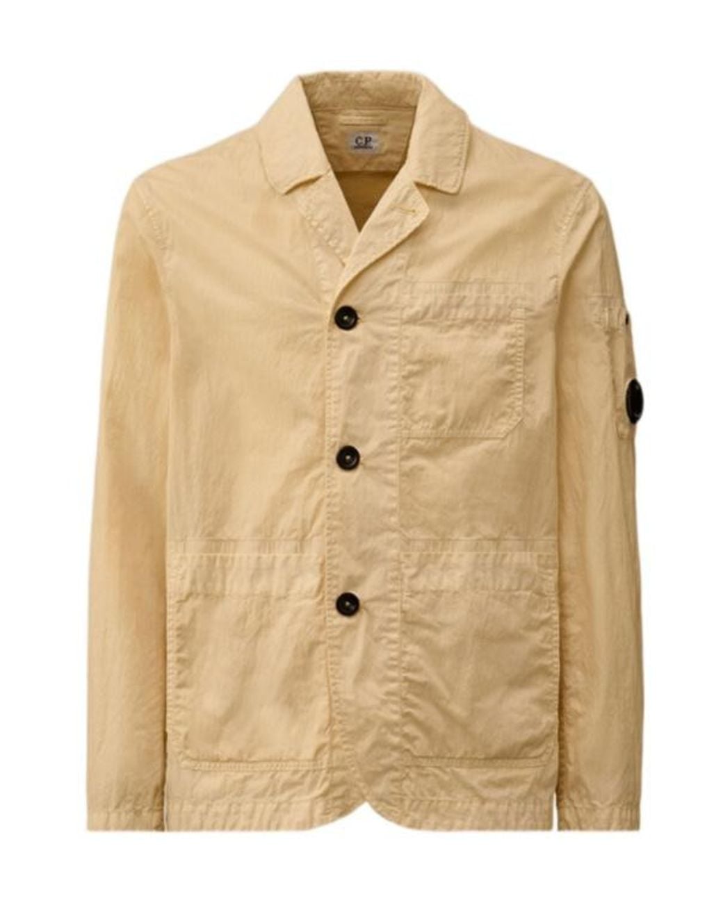 C P Company Natural 50 Fili Wax Lens Blazer for men