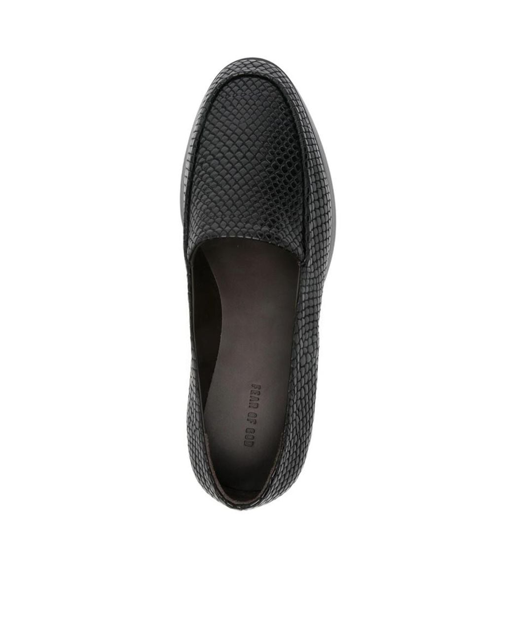 Fear Of God Black Embossed Slip-On Loafers for men