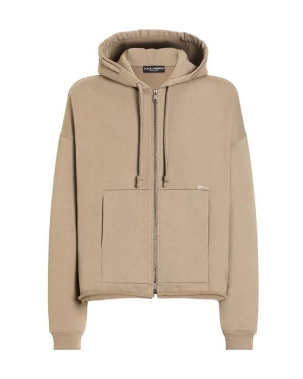 Dolce & Gabbana Natural Zip-Up Hoodie for men