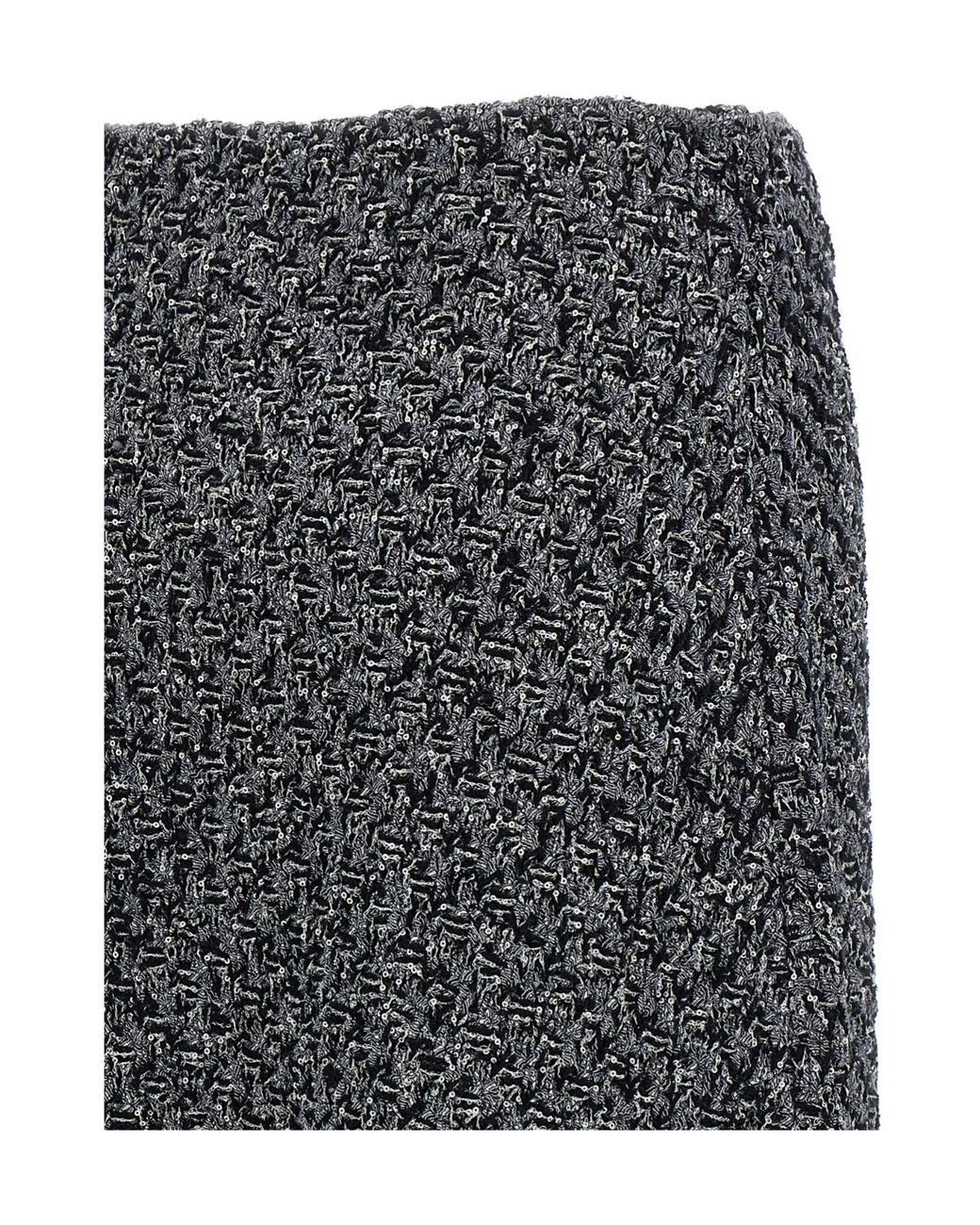 Fabiana Filippi Gray Tweed Midi Skirt