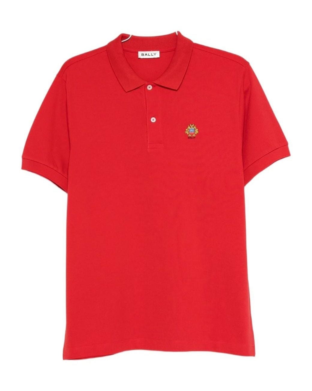 Bally Logo Embroidered Short Sleeved Polo Shirt for men