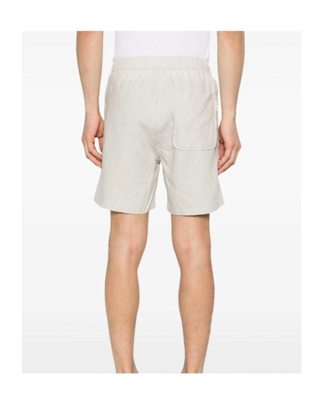 Samsøe & Samsøe White Elastic Waist Shorts for men