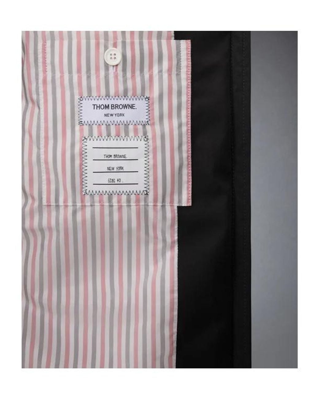 Thom Browne Black Zip-Up Padded Coat