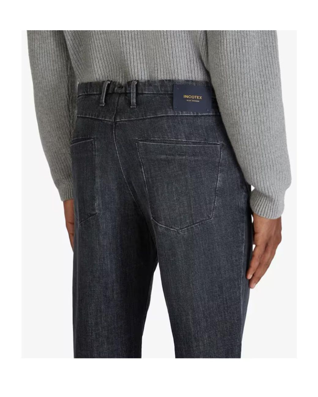 Incotex Blue Pleated Jeans for men