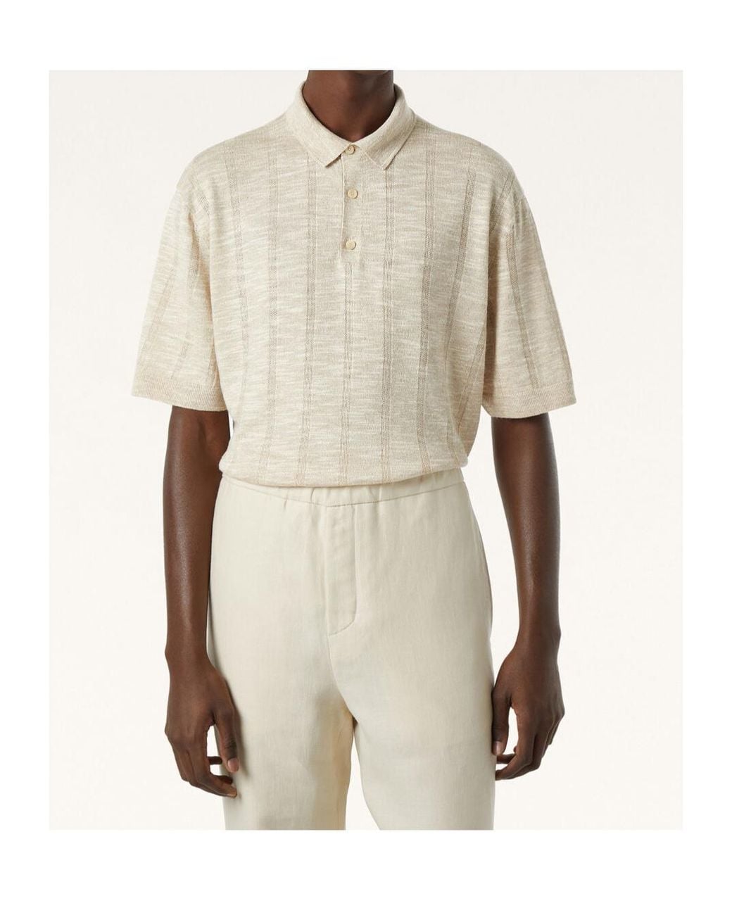 Loro Piana White Mayreau Polo Shirt for men