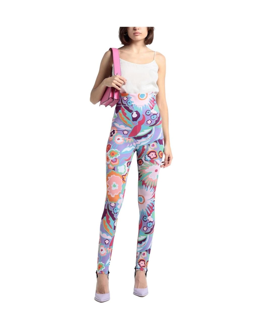 Dolce & Gabbana Blue Multi-Color Stretch Trousers
