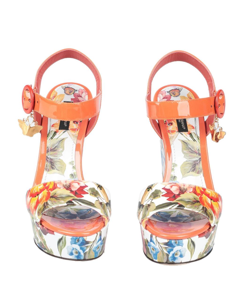 Dolce & Gabbana Pink Print High Heels Sandals