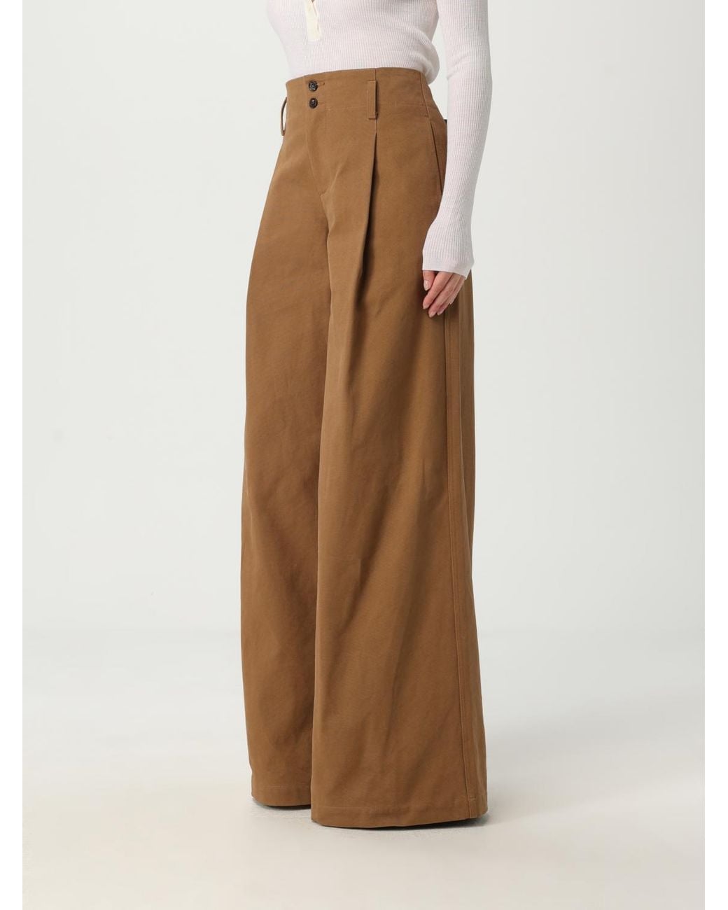 Chloé White High-Rise Wide-Leg Trousers