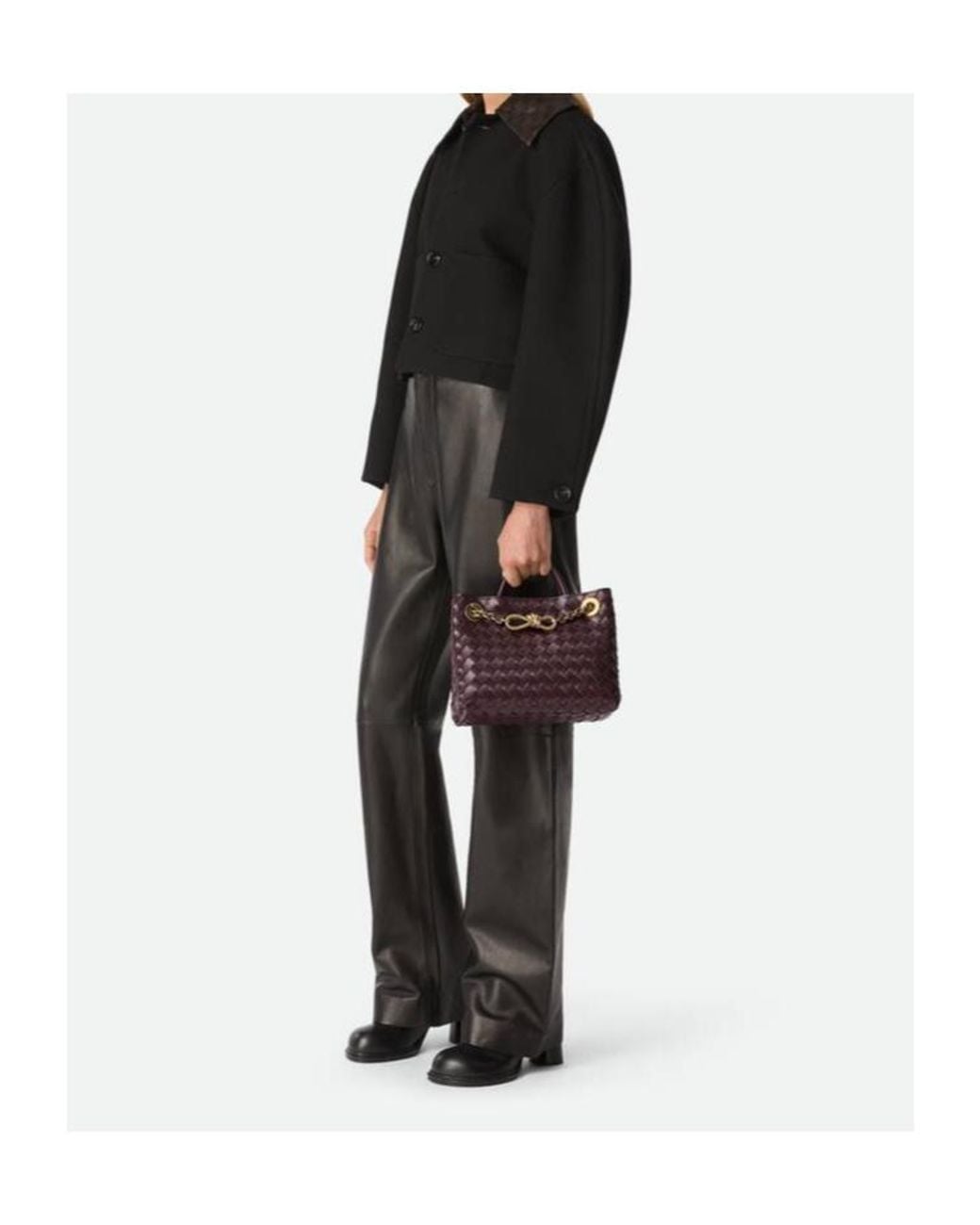 Bottega Veneta Purple Small Andiamo Chain