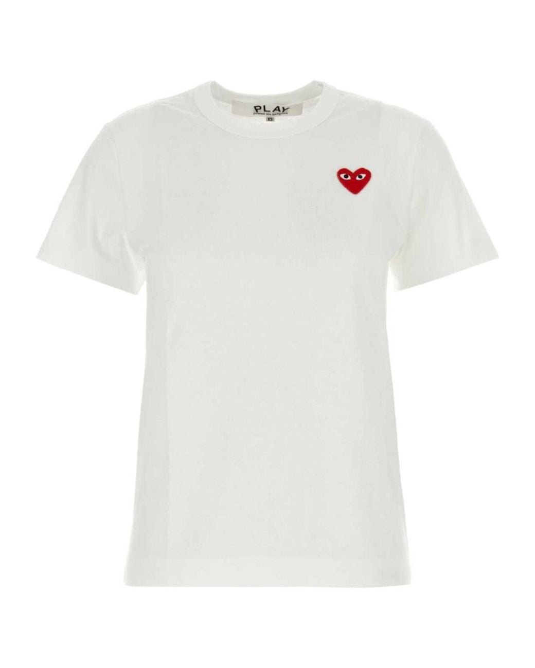 COMME DES GARÇONS PLAY White Long-Sleeved T-Shirt