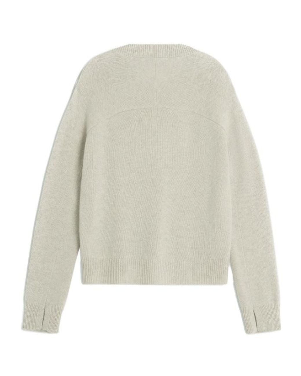 Maison Kitsuné White Maison Kitsuné Comfort V-Neck Jumper