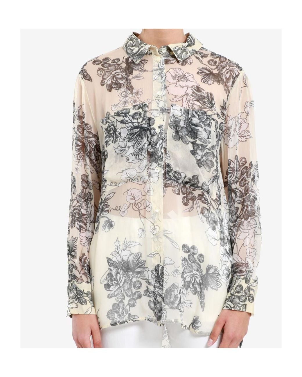 Semicouture Gray Long-Sleeved Shirt