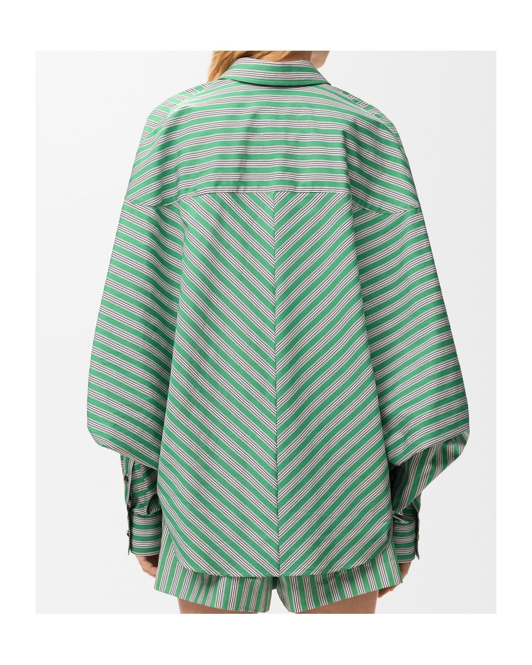 Loewe Green Striped Cotton Shirt
