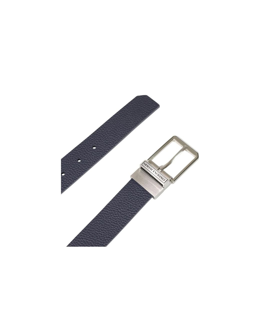 ARMANI EXCHANGE White Reversible Tongue Belt With An Adjustable Fit for men
