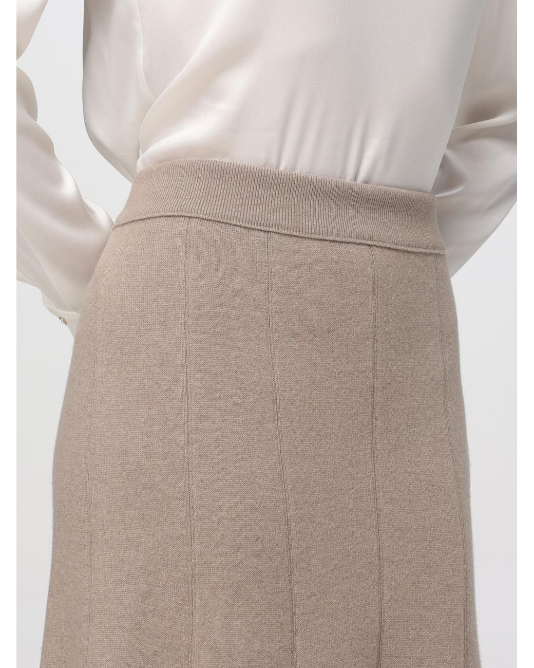 Bottega Veneta Brown Pleated Skirt