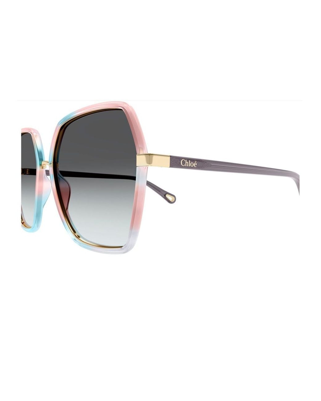 Chloé Blue Chloé Eyewear Geometric Frame Sunglasses