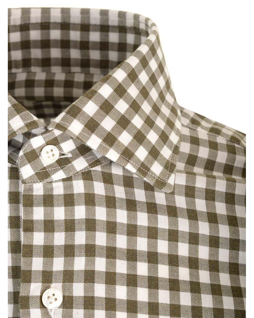 Barba Napoli Multicolor Curved Hem Checked Shirt for men
