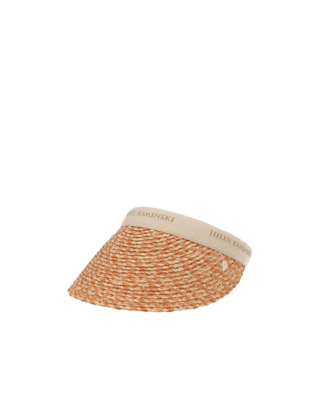 Helen Kaminski Natural Woven Raffia Visor Hat