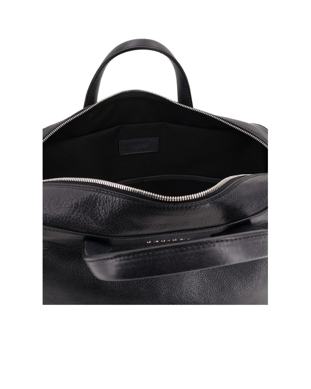 Orciani Black Zipper Briefcase for men