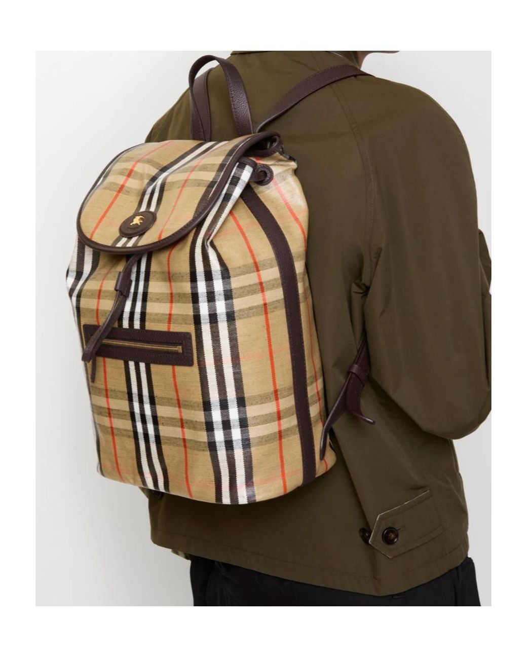 Burberry Multicolor Highlands Check Backpack for men