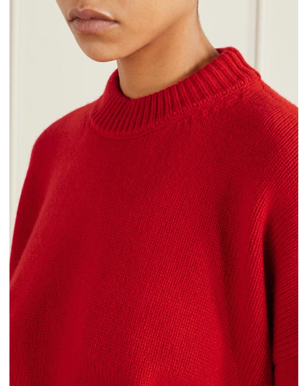 The Elder Statesman Red Pali Cashmere Sweater