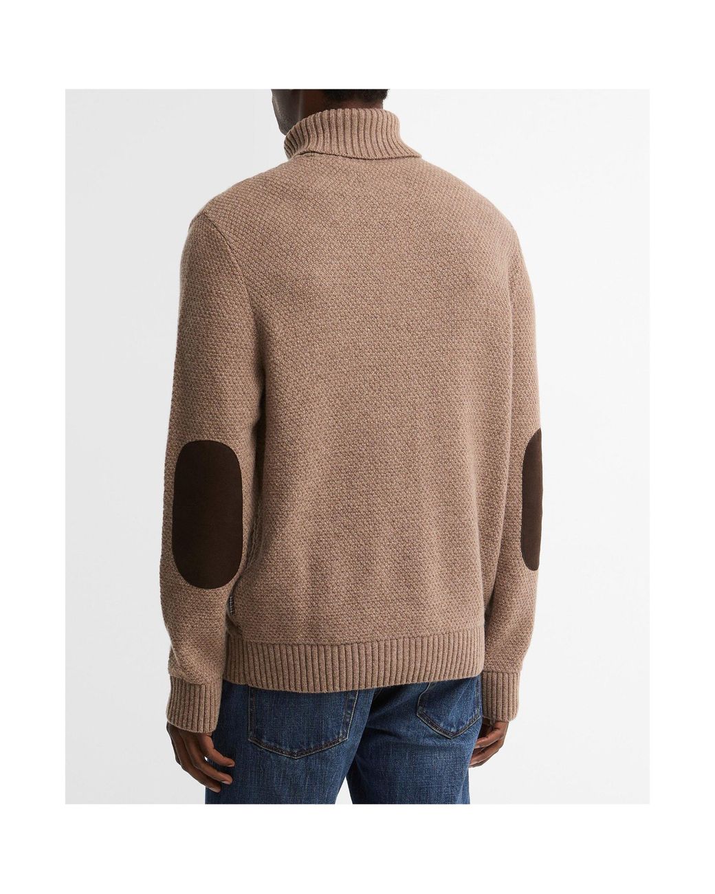 Barbour Brown Cable Knit Wool Turtle Neck Jumper for men