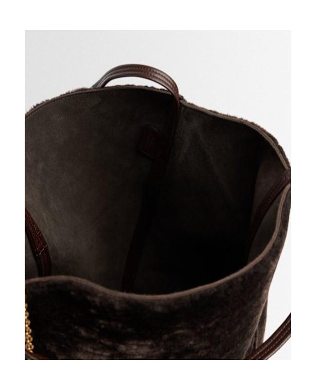 Chloé Black Large Spin Faux Fur Tote Bag