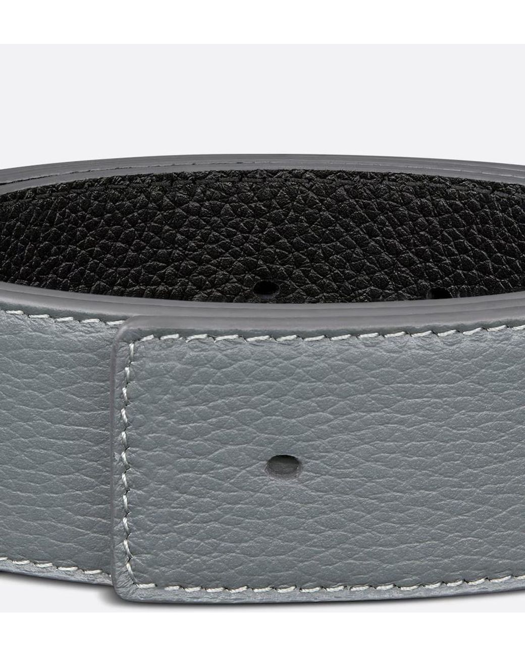 Dior White Reversible Belt Strap for men