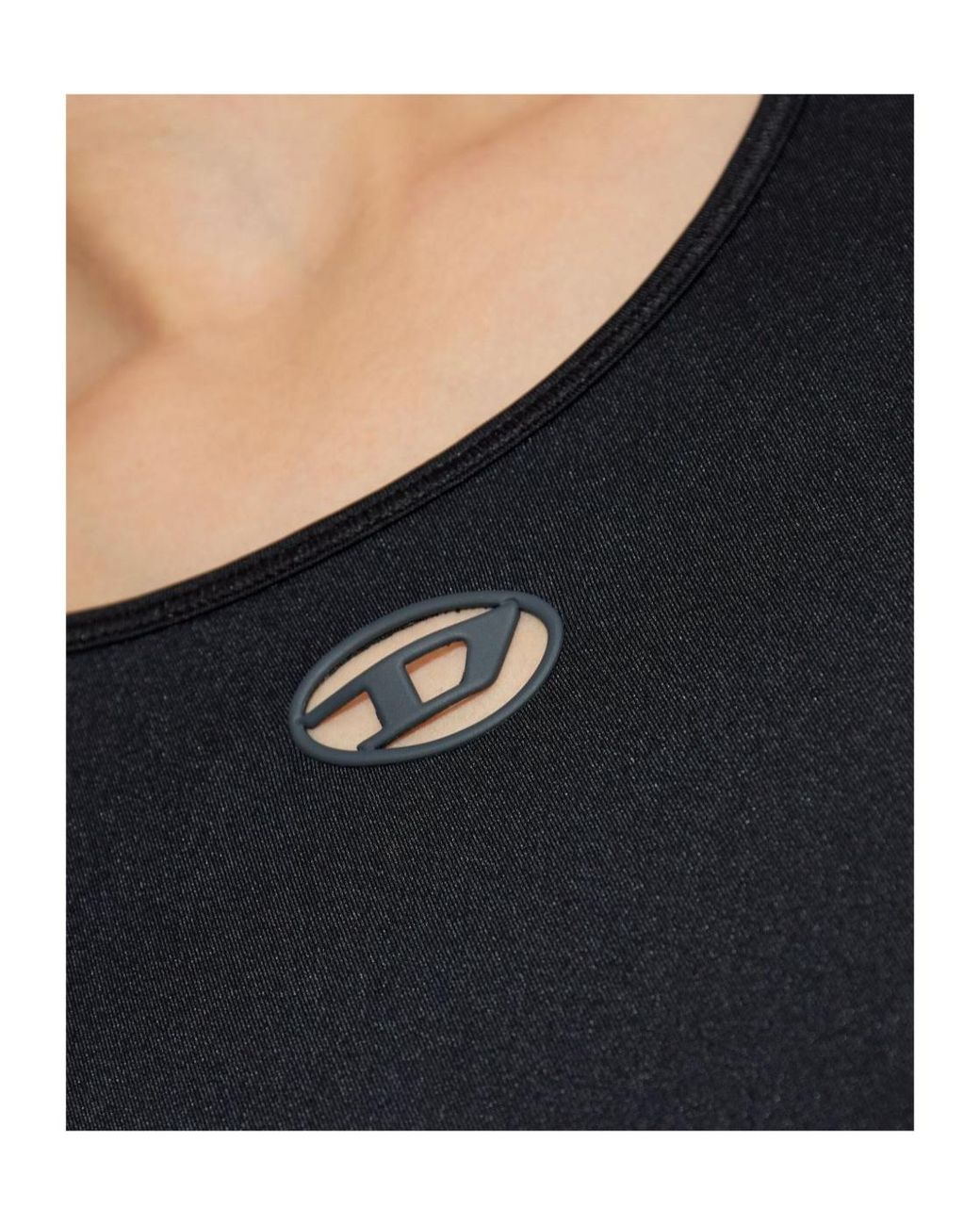 DIESEL Blue Oval D Cut Out Logo Bodysuit