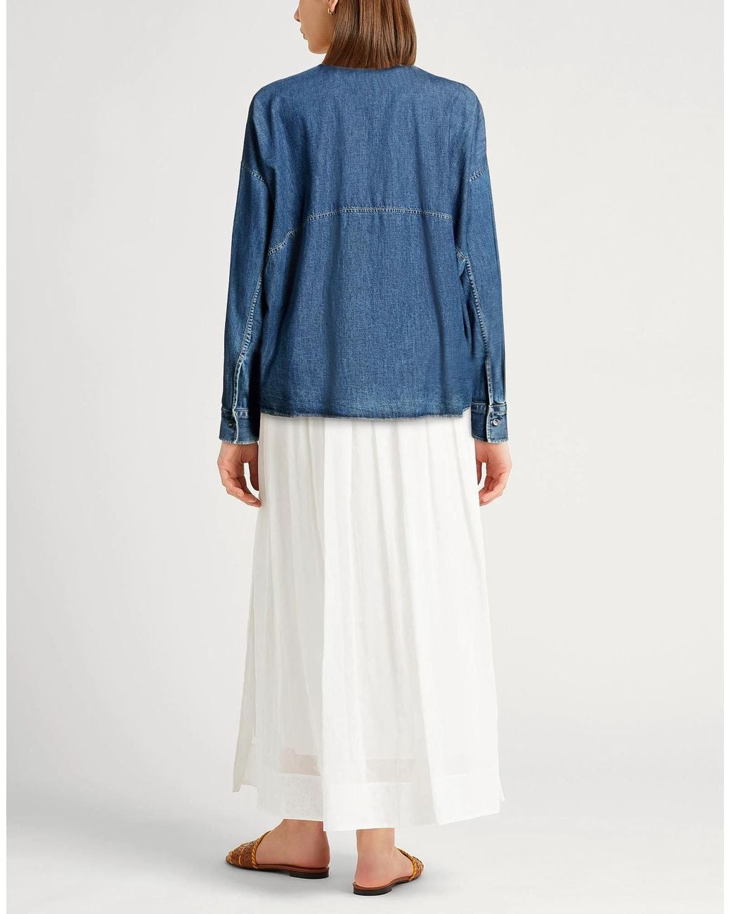 Brunello Cucinelli Blue Medium Denim Shirt