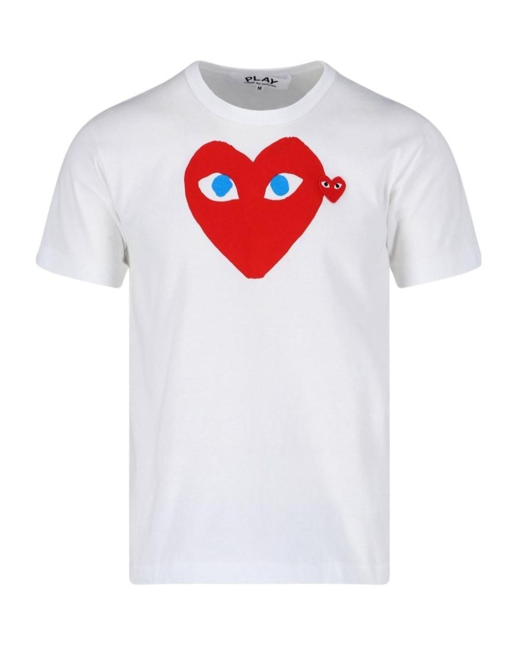 COMME DES GARÇONS PLAY White Heart-Print Cotton T-Shirt for men