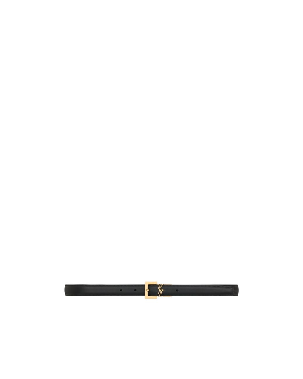 Saint Laurent White Reversible Belt
