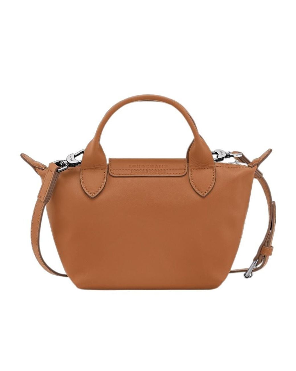 Longchamp Brown Le Pliage Xtra Small Top Handle Bag