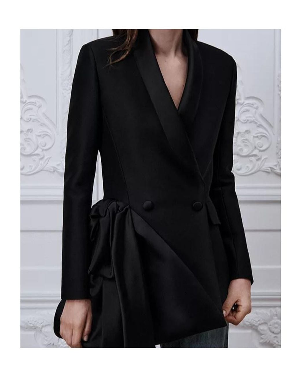 Dior Black Asymmetrical Fitted Jacket