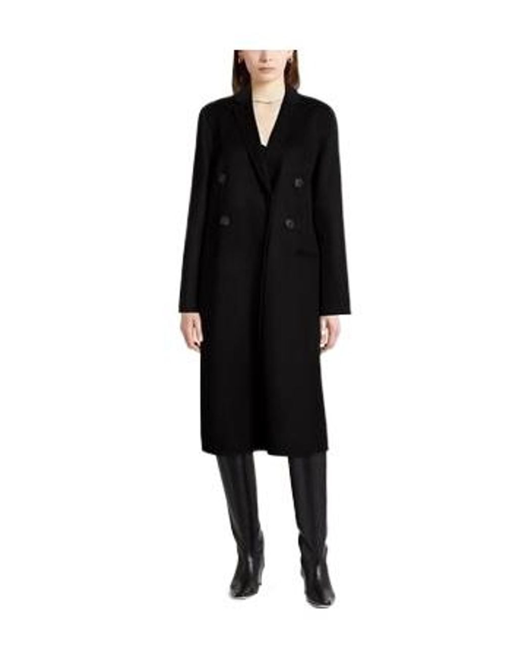 Tory Burch Black Plain Colour Coats