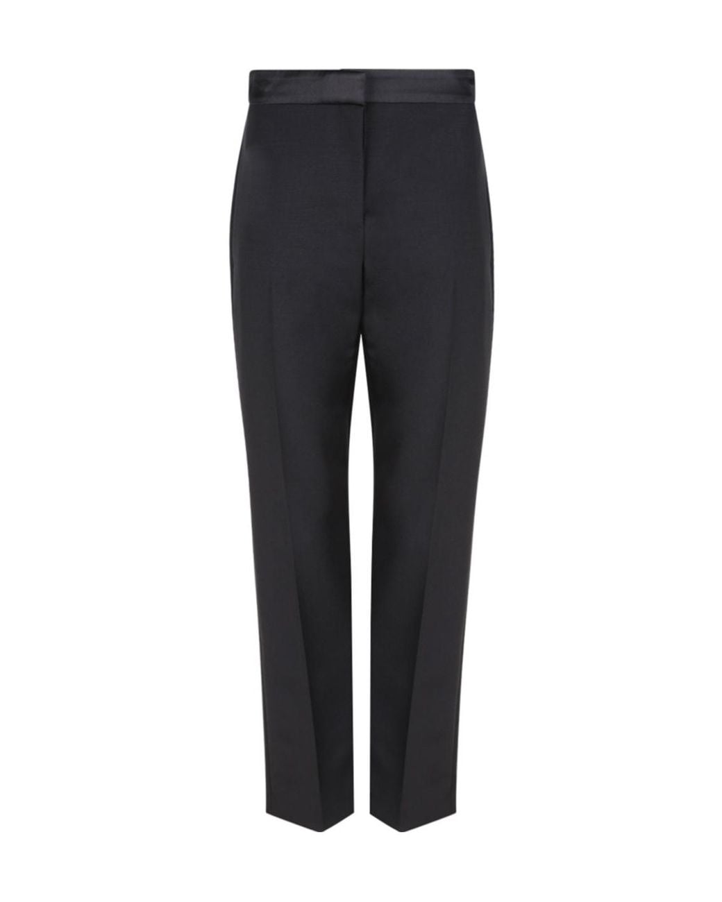 McQueen Blue Straight-Leg Tailored Trousers