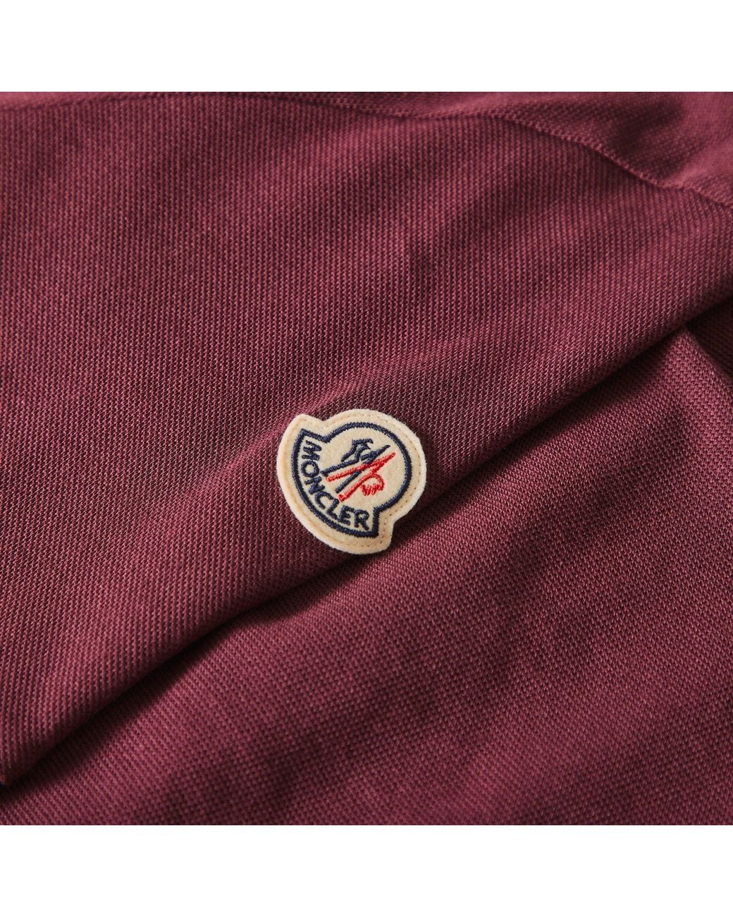 Moncler Red Shortsleeve Polo Shirt for men