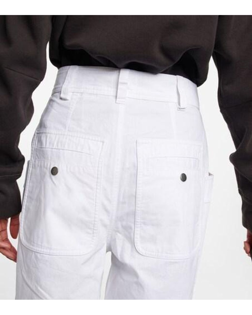 Isabel Marant White Highrise Cotton Pants