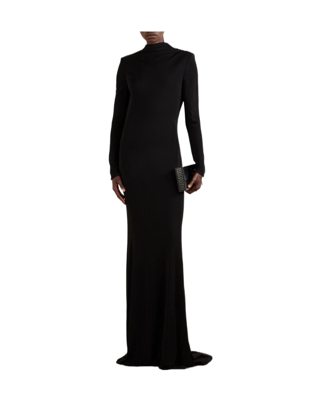 Tom Ford Black Twisted Jersey-Crepe Gown